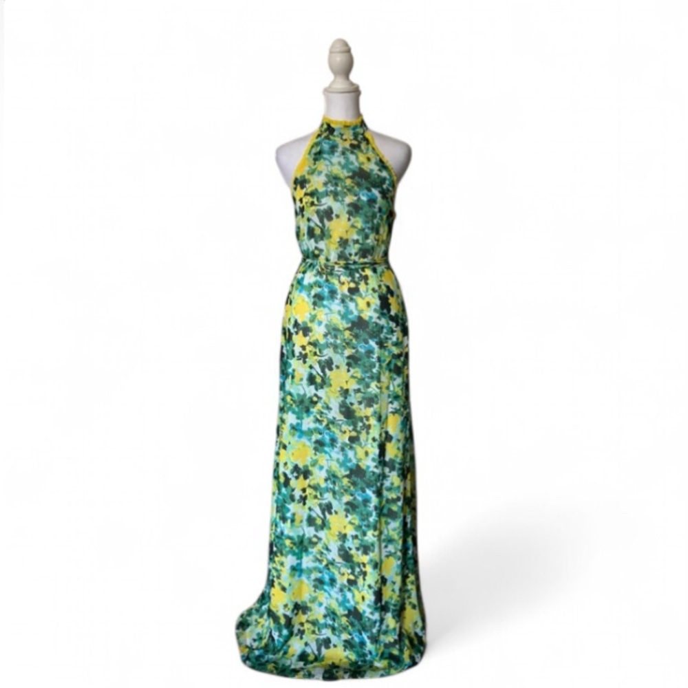 House of Harlow 1960 x Revolve Novia Maxi Dress in Kelly Green Floral size XS - Picture 3 of 13